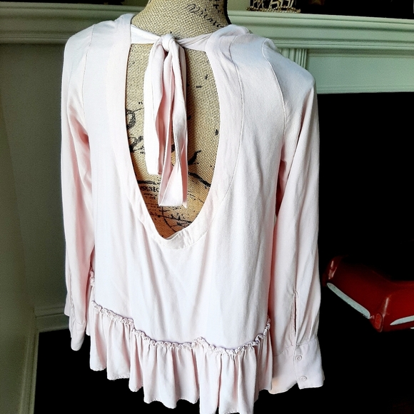 ANTHROPOLOGIE CLOTH & STONE PINK TOP - Picture 3 of 8